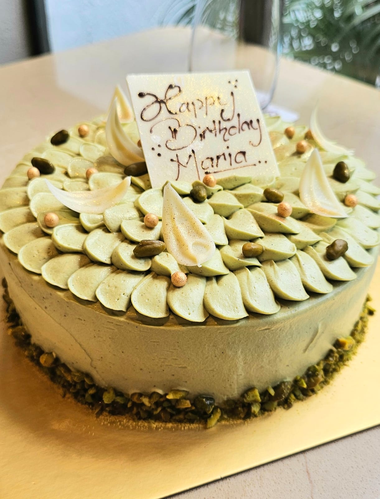 Sicilian Pistachio Praline Cake