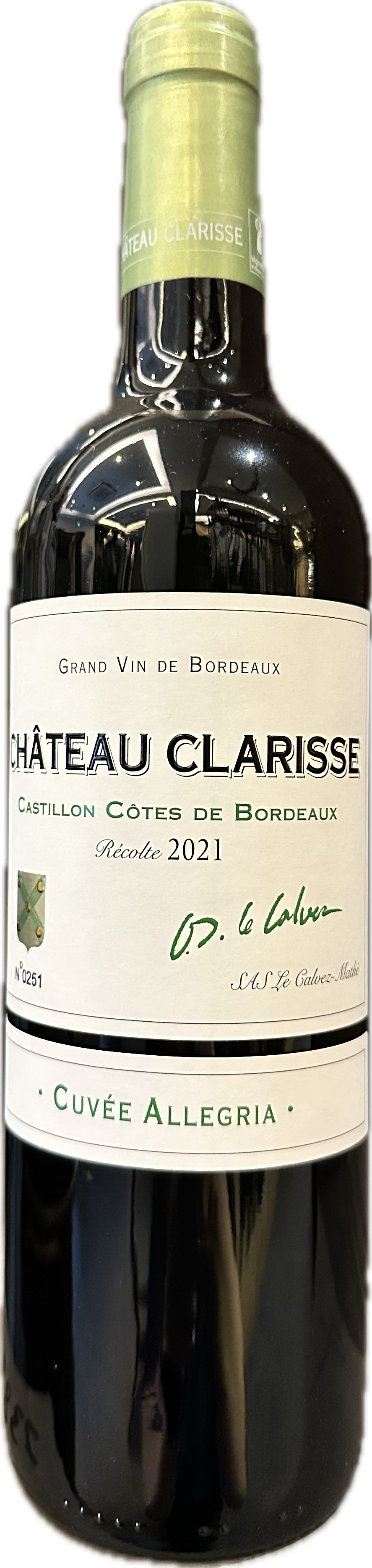 Chateau Clarisse, Cuvée Allegria 2021, Côtes de Castillon