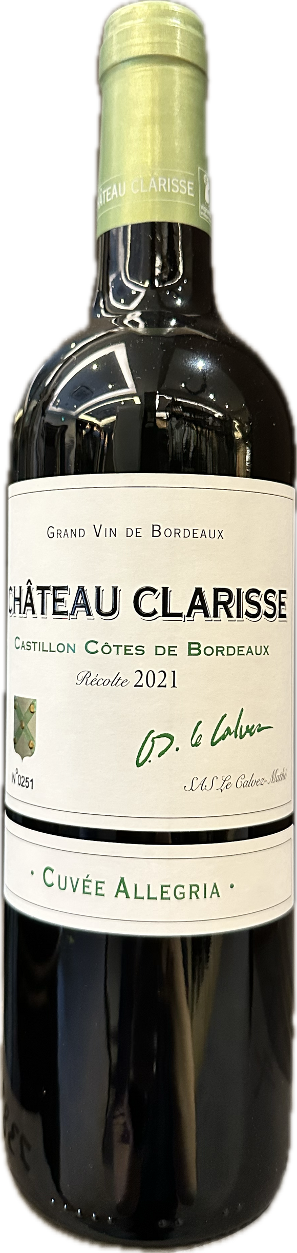 Chateau Clarisse, Cuvée Allegria 2021, Côtes de Castillon
