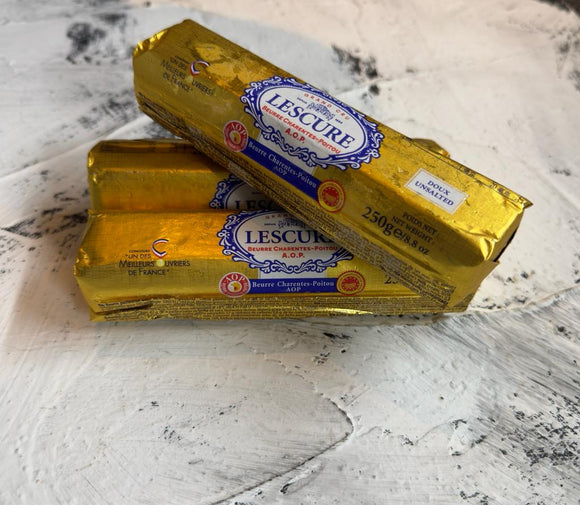 Lescure Unsalted French Butter (Frozen)