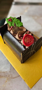 Valrhona Chocolate & Mango Log Cake