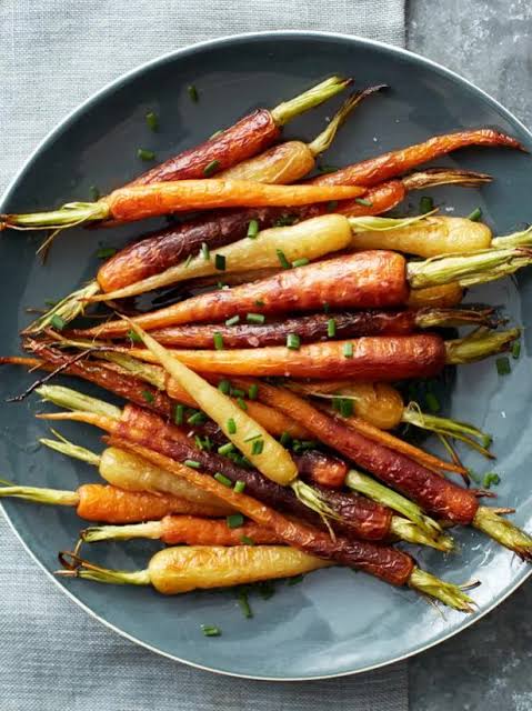 Roasted Baby Rainbow Carrots