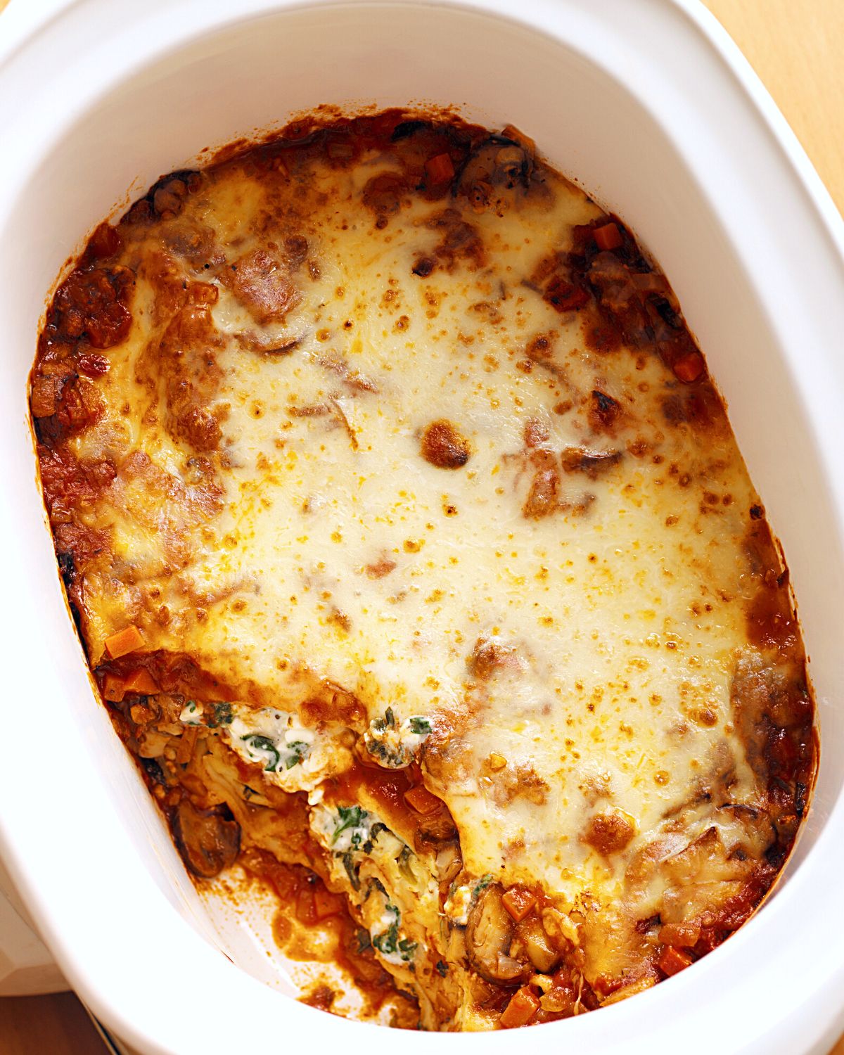 Oven Baked Vegetarian Lasagna with Comté & Parmesan Cheese
