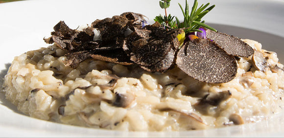Mixed Mushroom Risotto with Fresh Black Truffle Shavings