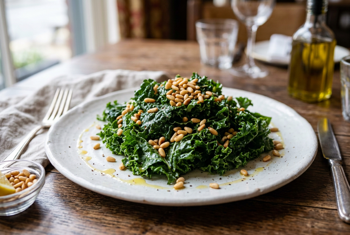 Tuscan Kale Salad with Pinenuts