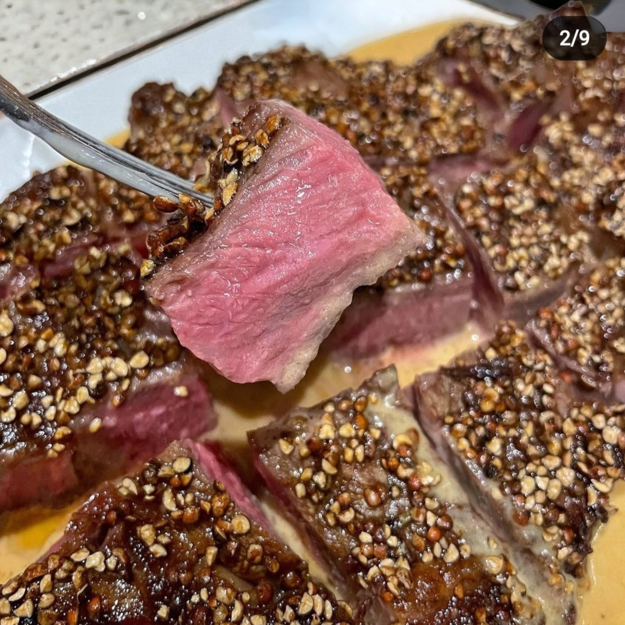 Roasted ''Stockyard'' Angus Ribeye ''Peppercrusted''